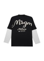 MSGM MILANO レイヤードロングスリーブTシャツ 詳細画像 ブラック 2