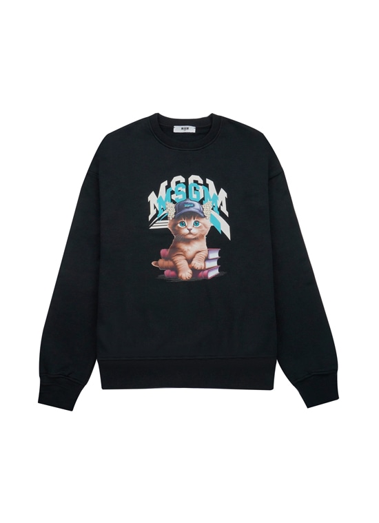 MSGM KIDS CAT グラフィック スウェットシャツ