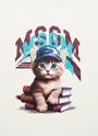 MSGM KIDS CAT グラフィック Tシャツ 詳細画像 クリーム 3