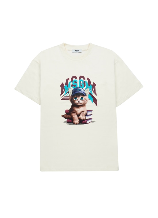 MSGM KIDS CAT グラフィック Tシャツ