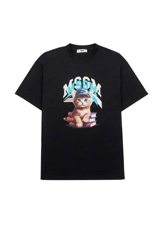MSGM KIDS CAT グラフィック Tシャツ
