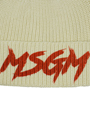 【NEW】MSGM KIDS グラフィティロゴ ビーニー 詳細画像 クリーム 4
