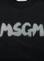 MSGM KIDS NEWブラッシュストロークロゴ スウェットシャツ 詳細画像 ブラック 3