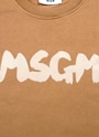 MSGM KIDS NEWブラッシュストロークロゴ スウェットシャツ 詳細画像 クッキーブラウン 3