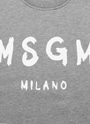【NEW】MSGM KIDS ブラッシュロゴスウェットシャツ 詳細画像 グレー 3
