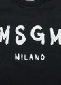 【NEW】MSGM KIDS ブラッシュロゴスウェットシャツ 詳細画像 ブラック 3