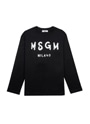【Basci Color】MSGM KIDS ブラッシュロゴ ロングスリーブTシャツ 詳細画像 ブラック 1