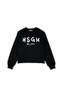 MSGM シャイニーロゴ スウェットシャツ 詳細画像 ブラック 1