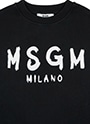 MSGM シャイニーロゴ スウェットシャツ 詳細画像 ブラック 4