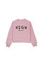 MSGM シャイニーロゴ スウェットシャツ 詳細画像 ピンクネクター 1