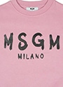 MSGM シャイニーロゴ スウェットシャツ 詳細画像 ピンクネクター 4