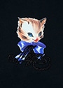 MSGM CUTE KITTY ビーズロゴ スウェットシャツ 詳細画像 ブラック 4