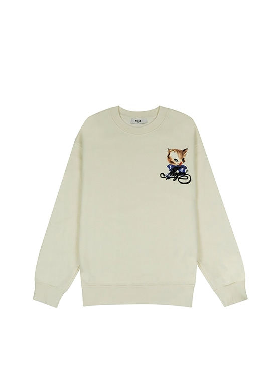 MSGM CUTE KITTY ビーズロゴ スウェットシャツ