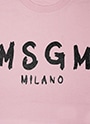 MSGM シャイニーロゴ Tシャツ 詳細画像 ピンクネクター 3