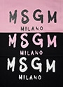 MSGM シャイニーロゴ Tシャツ 詳細画像 ブラック&times;ピンク 4