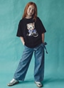 MSGM CUTE KITTY グラフィック Tシャツ 詳細画像 ブラック 4