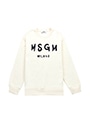 MSGM KIDS ブラッシュロゴ スウェットシャツ 詳細画像 オフホワイト 1