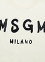 MSGM KIDS ブラッシュロゴ スウェットシャツ 詳細画像 オフホワイト 4