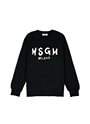 MSGM KIDS ブラッシュロゴ スウェットシャツ 詳細画像 ブラック 1