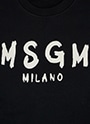 MSGM KIDS ブラッシュロゴ スウェットシャツ 詳細画像 ブラック 4