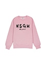 MSGM KIDS ブラッシュロゴ スウェットシャツ 詳細画像 ピンクネクター 1