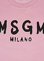 MSGM KIDS ブラッシュロゴ スウェットシャツ 詳細画像 ピンクネクター 4