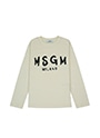 MSGM KIDS ブラッシュロゴ ロングスリーブTシャツ 詳細画像 オフホワイト 1