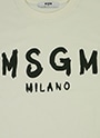 MSGM KIDS ブラッシュロゴ ロングスリーブTシャツ 詳細画像 オフホワイト 3