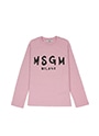 MSGM KIDS ブラッシュロゴ ロングスリーブTシャツ 詳細画像 ピンクネクター 1