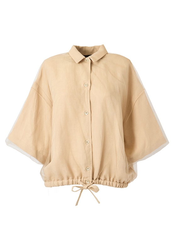 レーヨンリネンチュールコンビジャケット