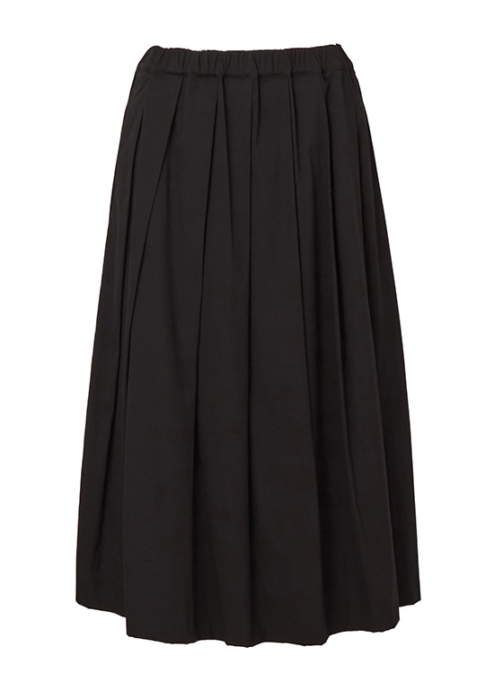 コットン混タックスカート