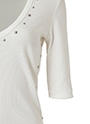 コットンオーバルネックスタッズカットソー 詳細画像 ホワイト 5