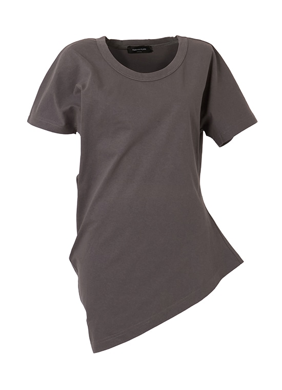 コットンアシンメトリーカットソー