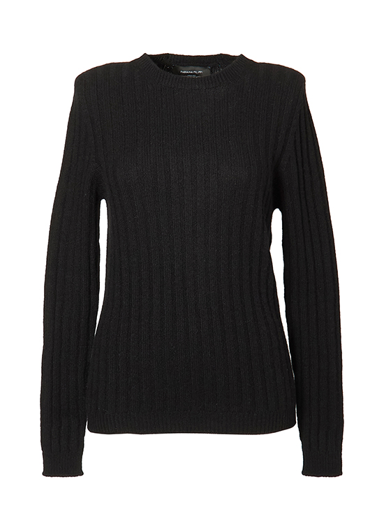 カシミヤ100%クルーネックニットプルオーバー