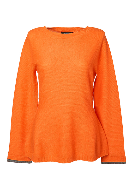 フィーロディアマンテ付きクルーネックニットプルオーバー