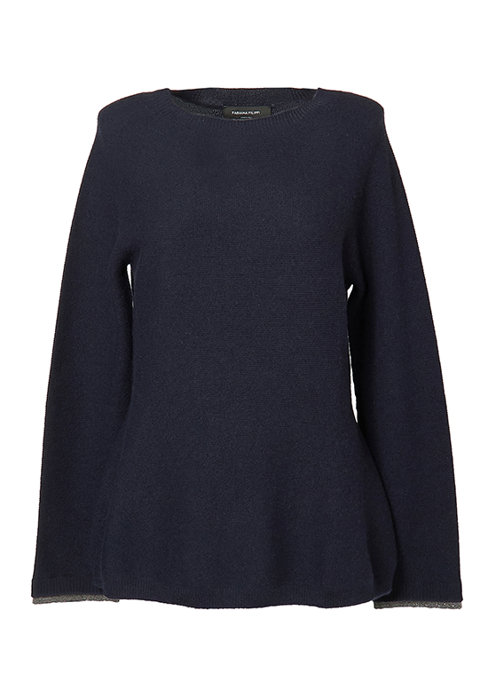 フィーロディアマンテ付きクルーネックニットプルオーバー