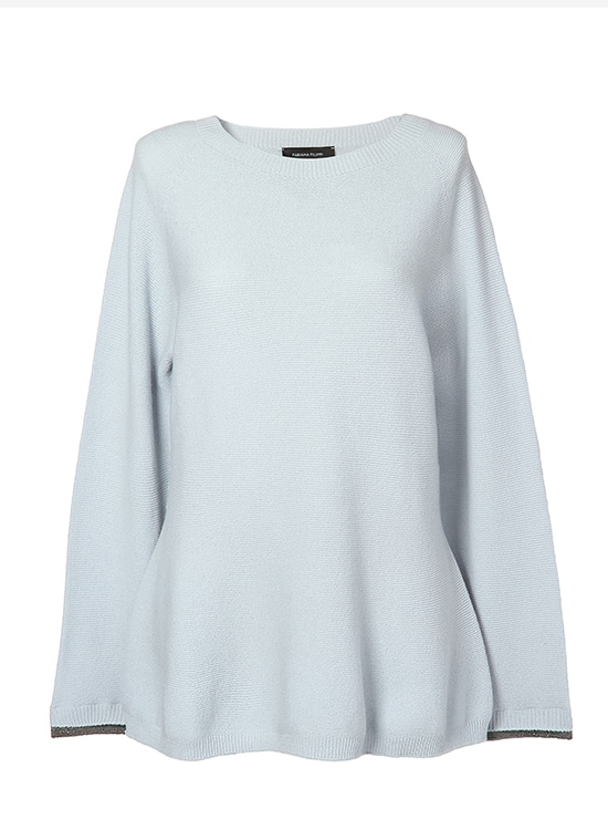 フィーロディアマンテ付きクルーネックニットプルオーバー