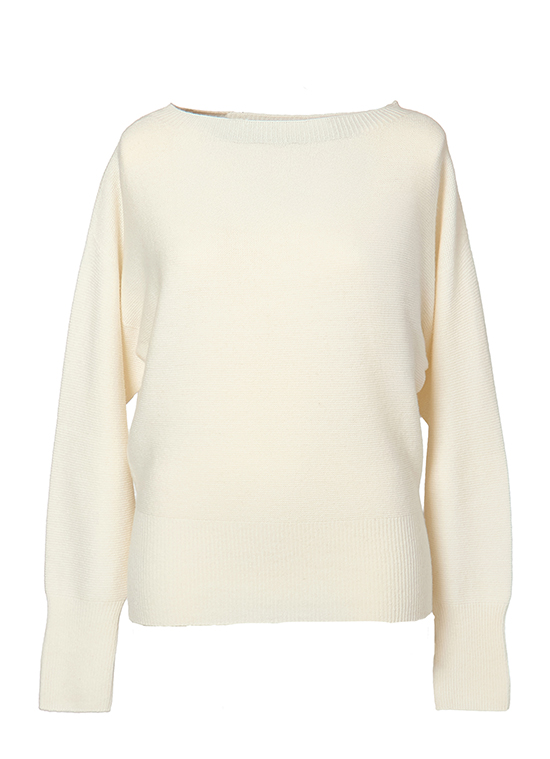 カシミヤ100%クルーネックショートニットプルオーバー