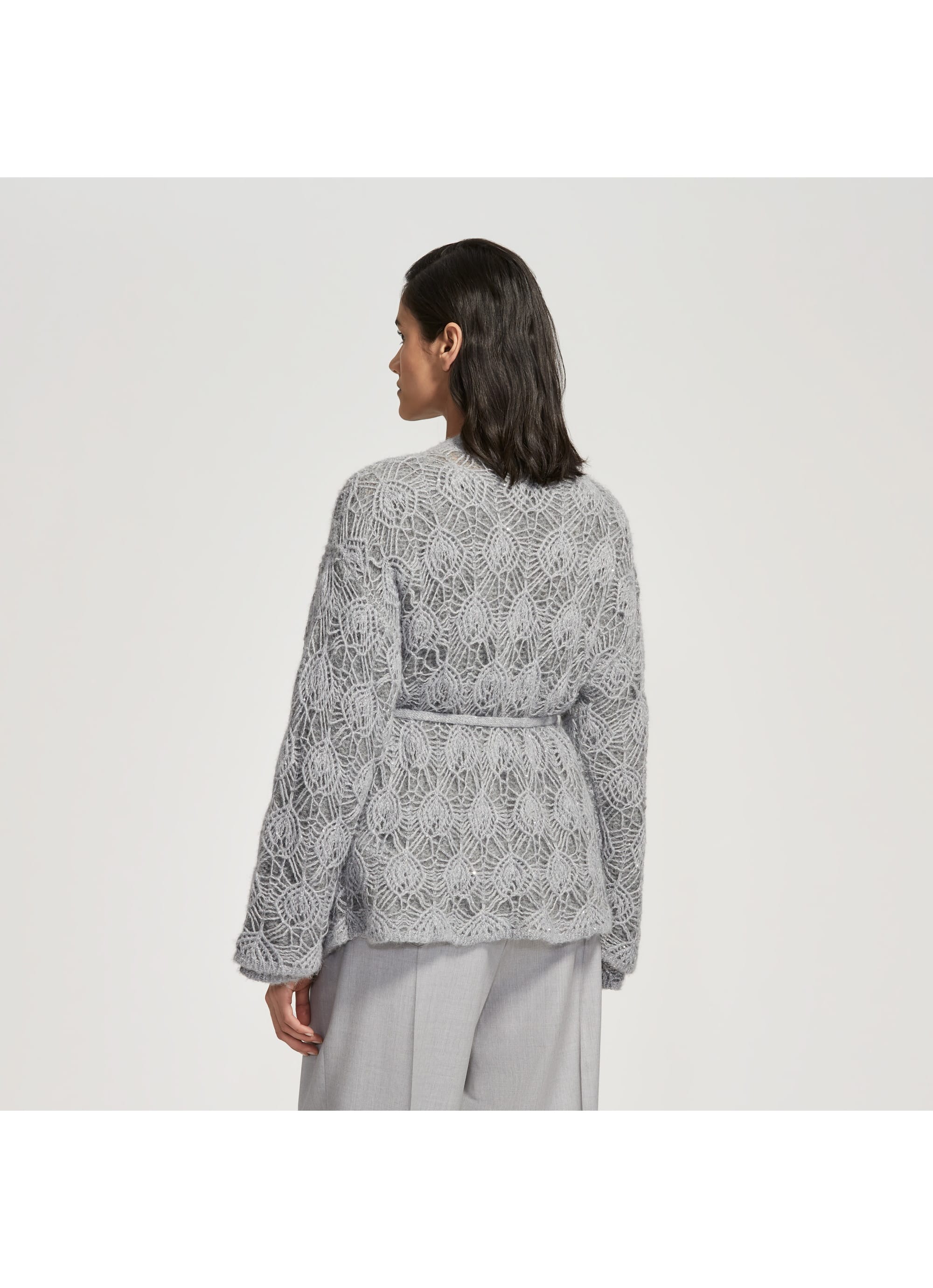 FABIANA FILIPPI カーディガン 麻素材 グレージュ トップス 