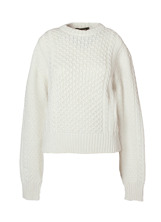 クルーネックショートラメニットプルオーバー