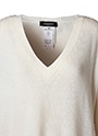 デコレーションカシミヤVネックニットプルオーバー 詳細画像 ホワイト 4