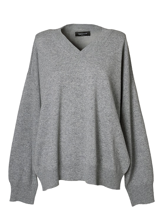 FABIANA FILIPPI】 【オーバーサイズカシミヤVネックニットプル