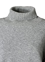 リブ切り替えショート丈ハイネックニット 詳細画像 グレー 4