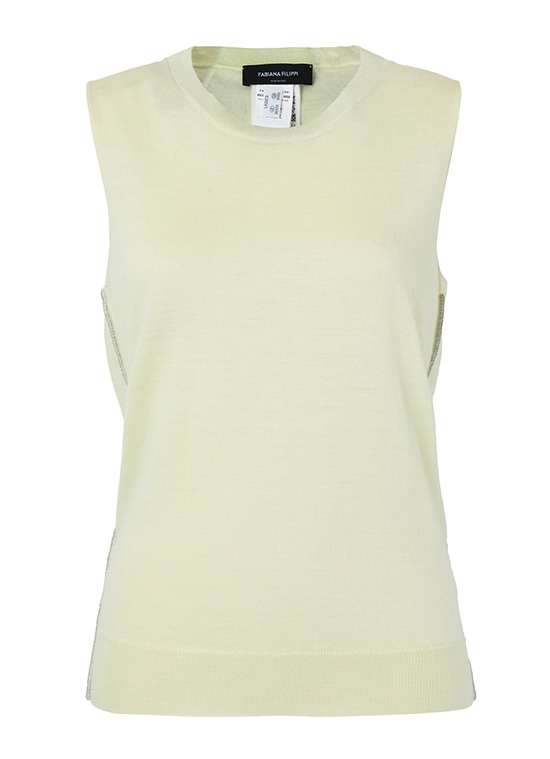 サイドステッチ ウールニットタンクトップ