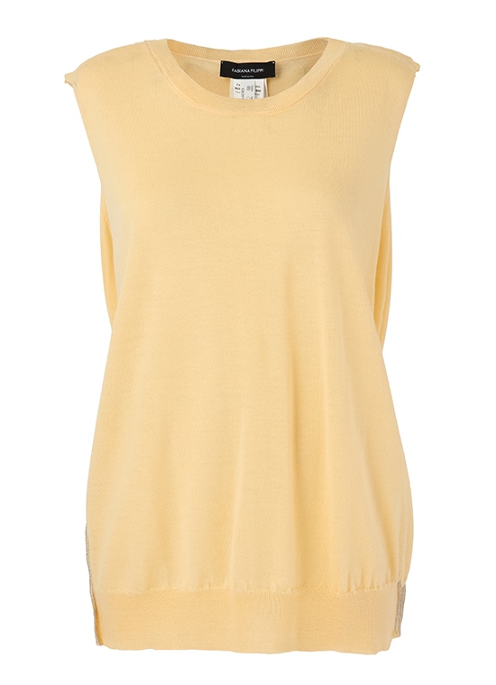 サイドステッチ ウールニットタンクトップ