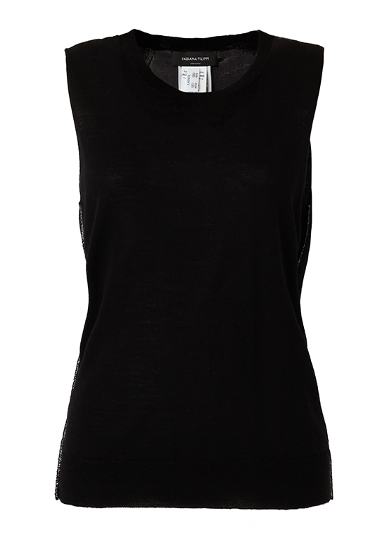 サイドステッチ ウールニットタンクトップ