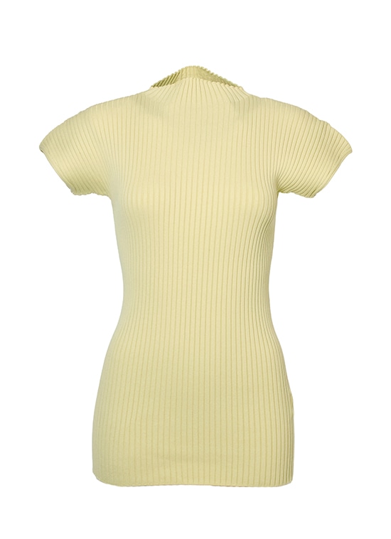 ショートスリーブハイネックリブニット