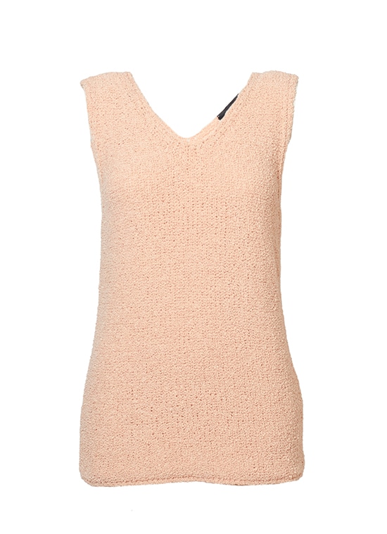 コットンブークレ・ノースリーブニット