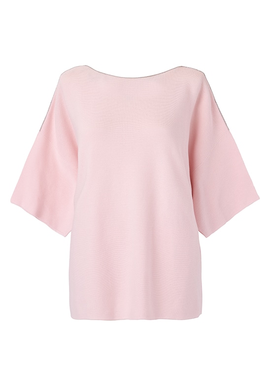 コットン半袖ボリュームニット