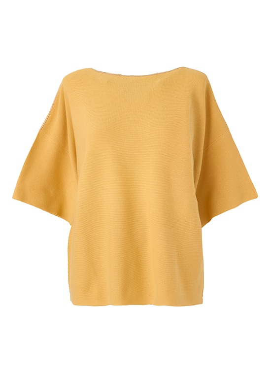 コットン半袖ボリュームニット